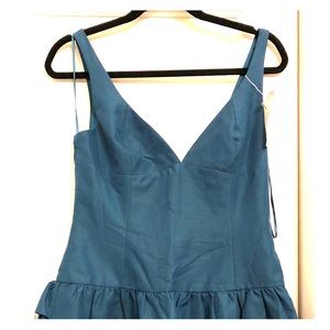 NWT j Crew Swan Back dress teal 6